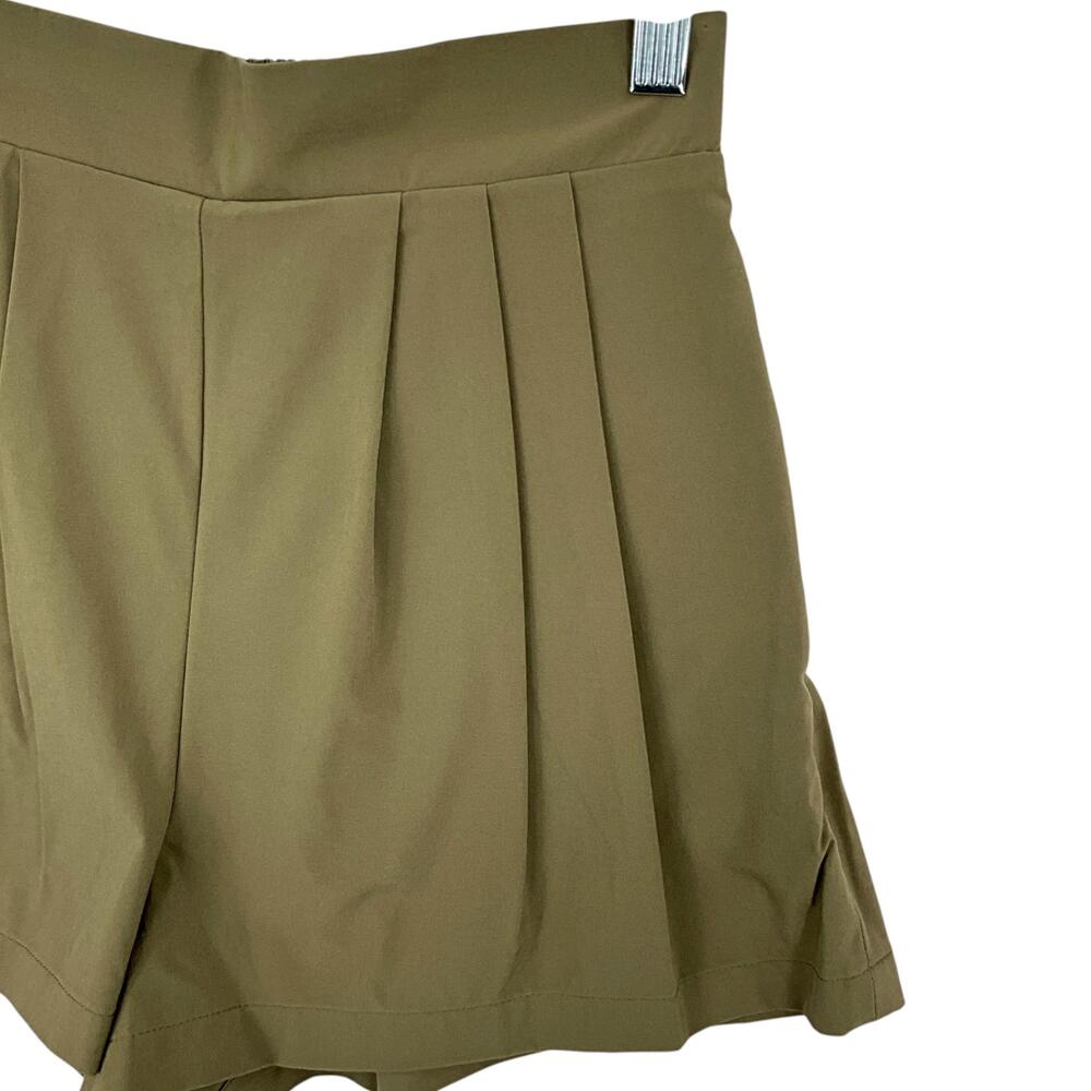 Wayre Travel Pocket Flow Shorts Womens XS Fern Green Pleated Elastic Waist - Picture 2 of 10